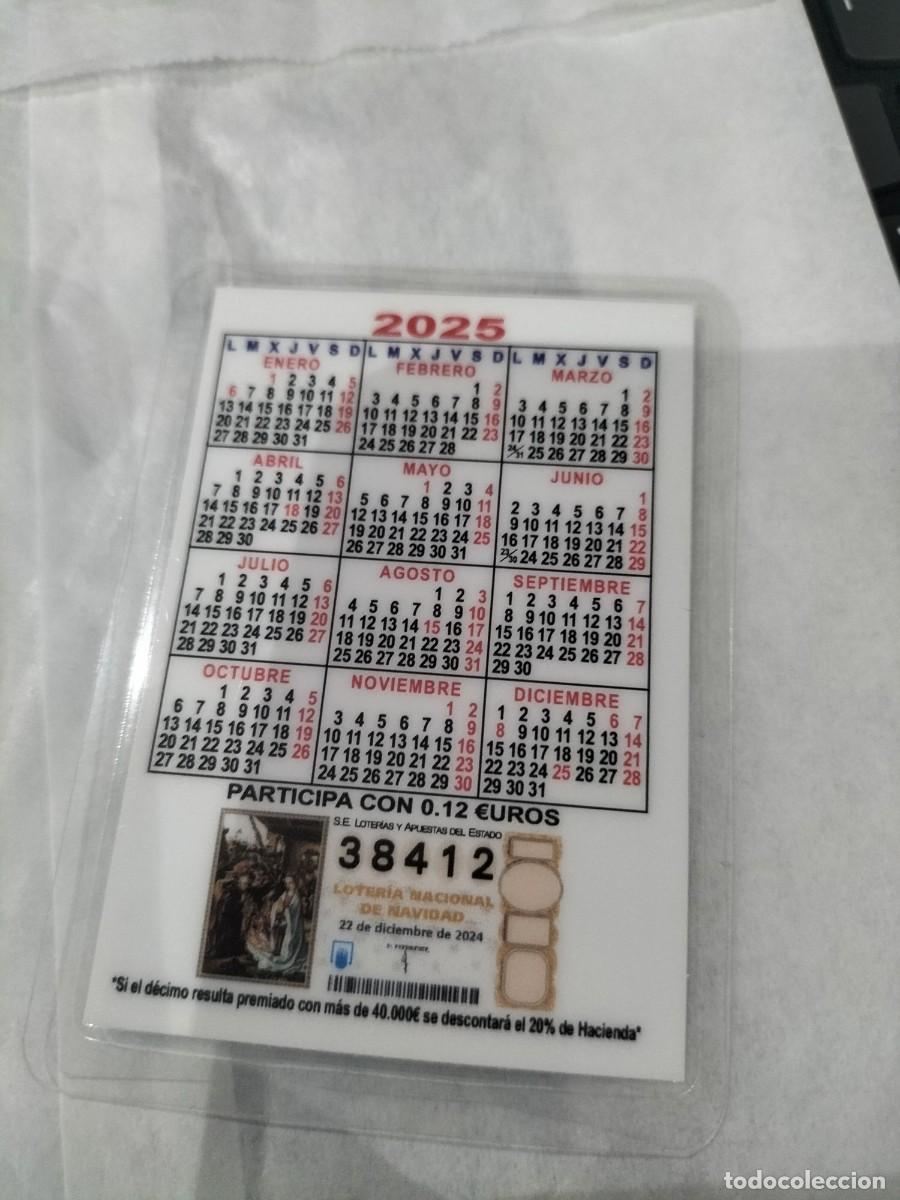 Coleccionismo Calendarios: 1 CALENDARIO BOLSILLO 2025 PLASTIFICADO LOTERIA NAVIDAD - CON PARTICIPACION