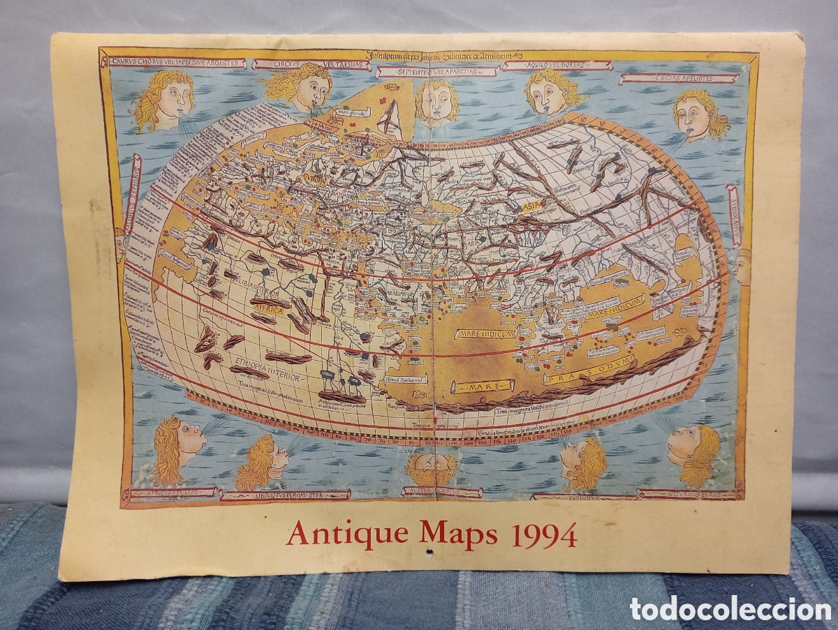 Coleccionismo Calendarios: DUKE AUGUST LIBRARY. ANTIQUE MAPS 1994. CALENDARIO ILUSTRADO CON SELECTOS MAPAS