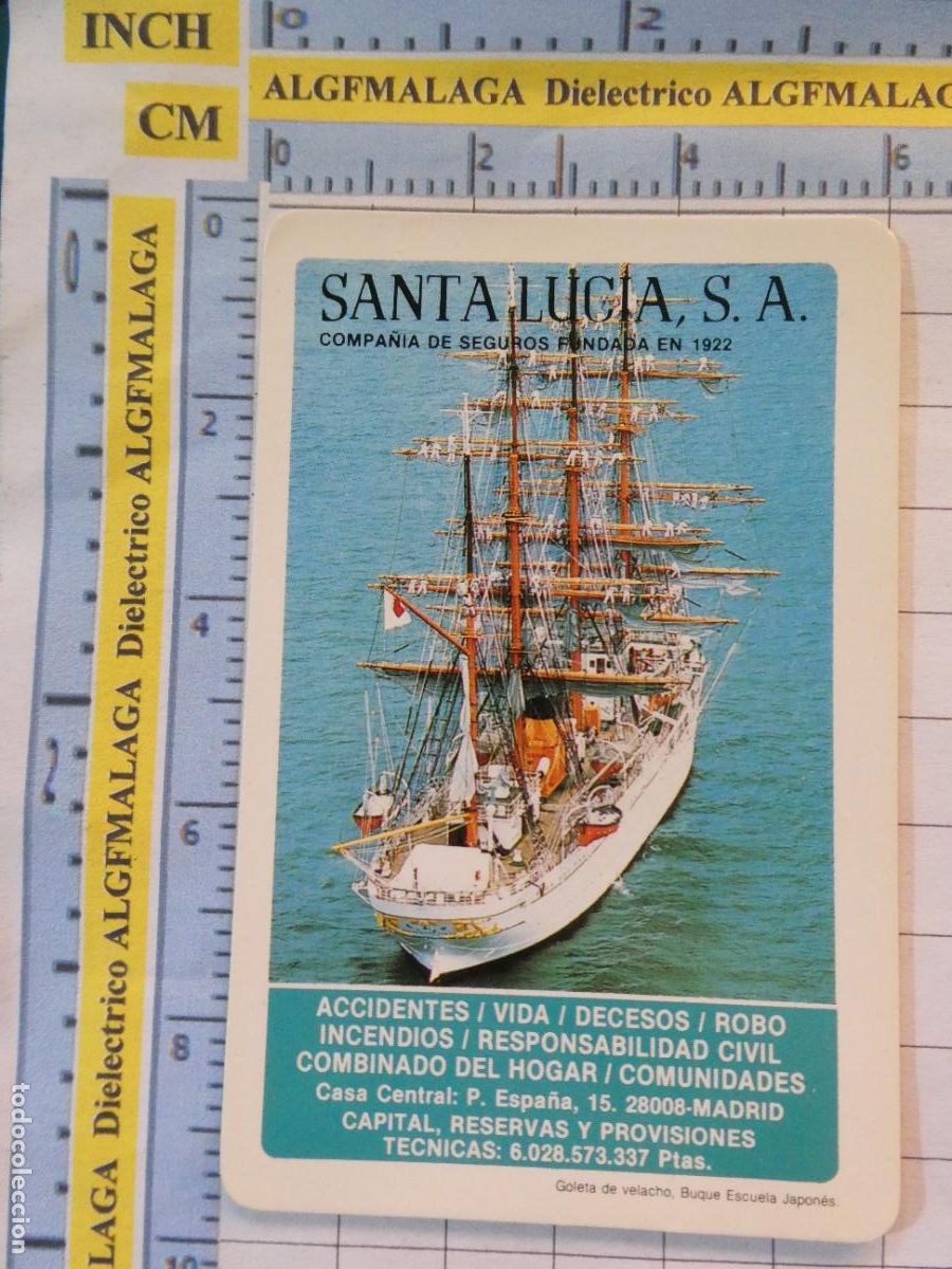 Collezionismo Calendari: CALENDARIO DE BOLSILLO. A&Ntilde;O 1985 SANTA LUC&Iacute;A SEGUROS BARCO BUQUE ESCUELA JAP&Oacute;N