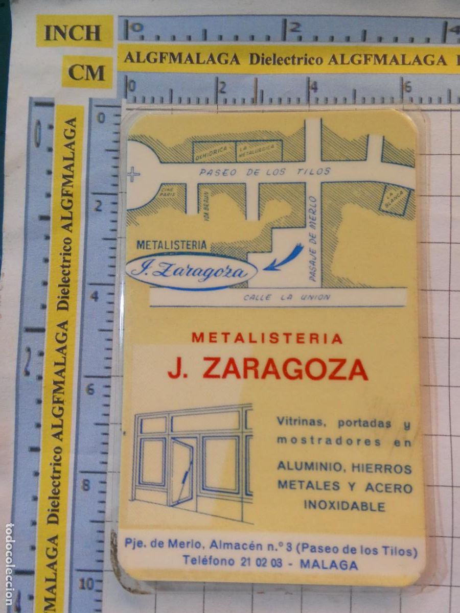 Collezionismo Calendari: CALENDARIO DE BOLSILLO. A&Ntilde;O 1968 PUBLICIDAD M&Aacute;LAGA METALISTER&Iacute;A ZARAGOZA PASEO DE LOS TILOS