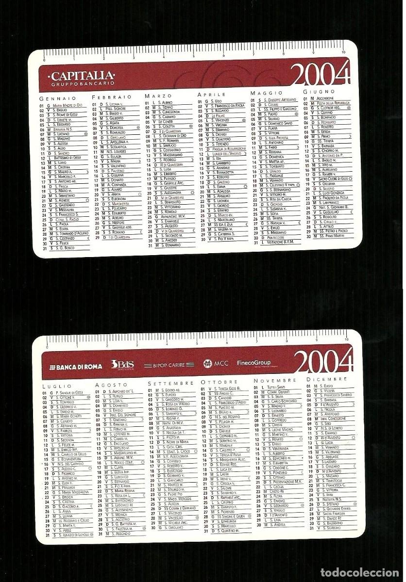 Coleccionismo calendarios: Calendarietto Pubblicitario 2004 - Capitalia Gruppo Bancario