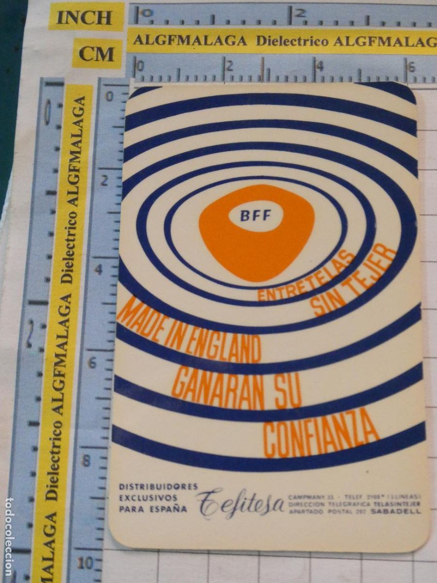 Collezionismo Calendari: CALENDARIO DE BOLSILLO. A&Ntilde;O 1965. ENTRETELAS SIN TEJER BFF TEFITESA SABADELL. 176