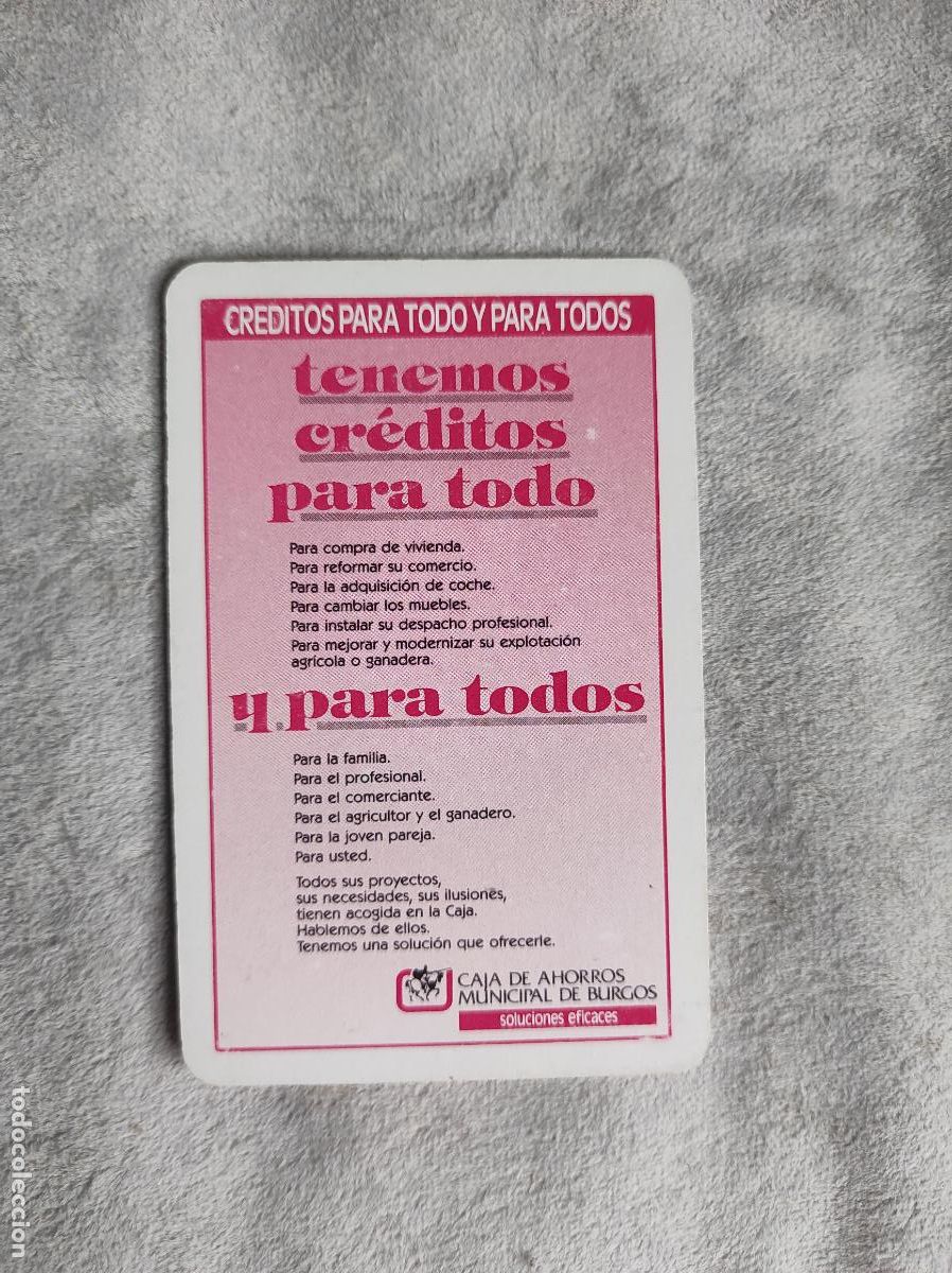 Coleccionismo calendarios: CALENDARIO FOURNIER 1986 CAJA DE AHORROS MUNICIPAL DE BURGOS