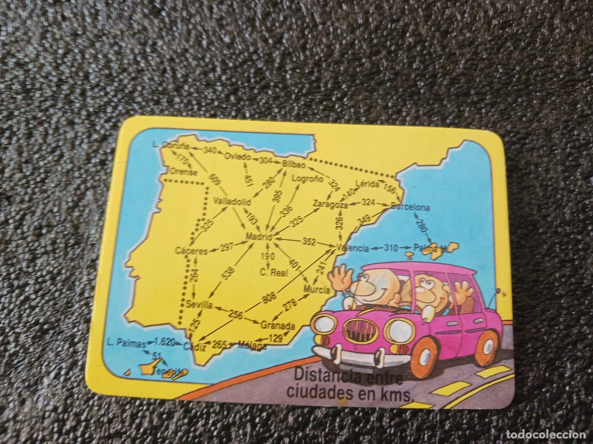 Collectionnisme Calendriers: calendario 1993, distancias entre ciudades de espa&ntilde;a, publ. legumbres paquita