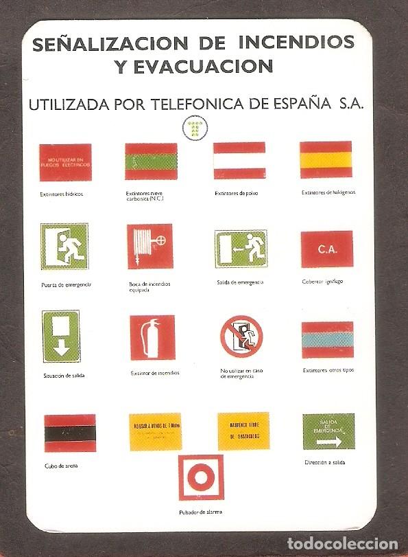 Coleccionismo Calendarios: CALENDARIO BOLSILLO A&Ntilde;O 1990 TELEF&Oacute;NICA - SE&Ntilde;ALIZACI&Oacute;N DE INCENDIOS Y EVACUACI&Oacute;N - VER FOTO REVERSO