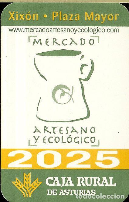 Coleccionismo Calendarios: CALENDARIO DE PUBLICIDAD - 2025 - MERCADO ARTESANO Y ECOL&Oacute;GICO GIJ&Oacute;N - CAJA RURAL DE ASTURIAS