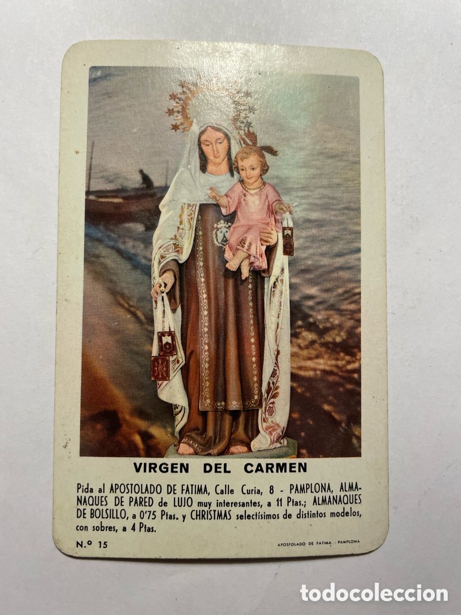 Coleccionismo Calendarios: calendario Fournier 1966, Virgen del Carmen