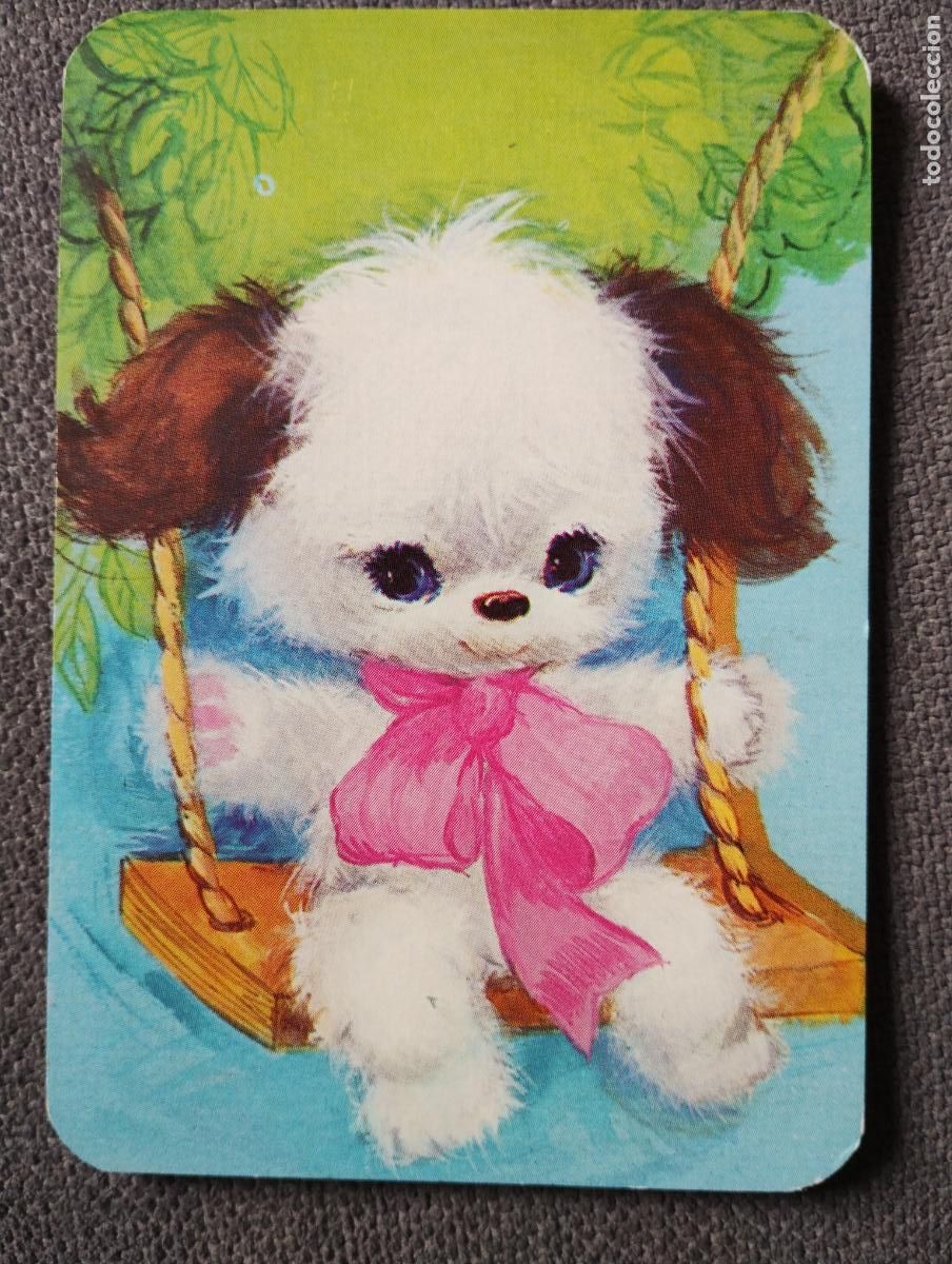 Coleccionismo Calendarios: Calendario de bolsillo 1988. Dibujo Perrito. Publicidad Papeler&iacute;a Becquer. Almer&iacute;a