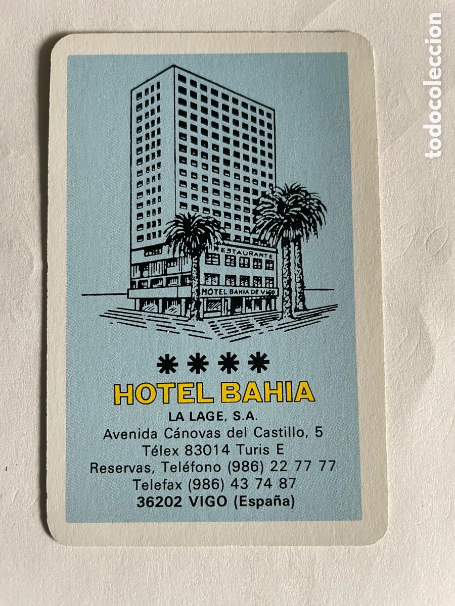 Coleccionismo Calendarios: calendario Fournier 1994, Hotel Bah&iacute;a