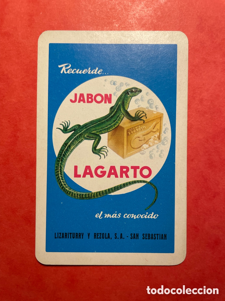 Coleccionismo Calendarios: calendario Fournier 1966, jab&oacute;n Lagarto