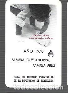 Coleccionismo Calendarios: CALENDARIOS H FOURNIER DEL A&Ntilde;O 1970 DE CAJA DE AHORROS PROVINCIAL DE LA DIPUTACION BARCELONA