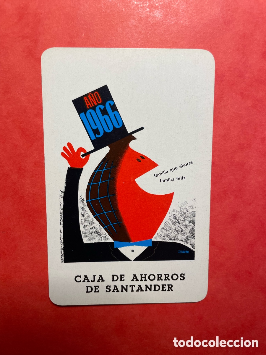 Coleccionismo Calendarios: calendario Fournier 1966, Caja Ahorros de Santander