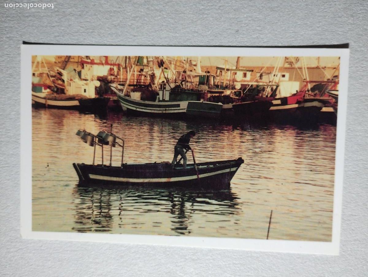 Coleccionismo calendarios: Calendario de bolsillo 1996. Puerto pesquero. Publicidad Regalos MECA. Almer&iacute;a.