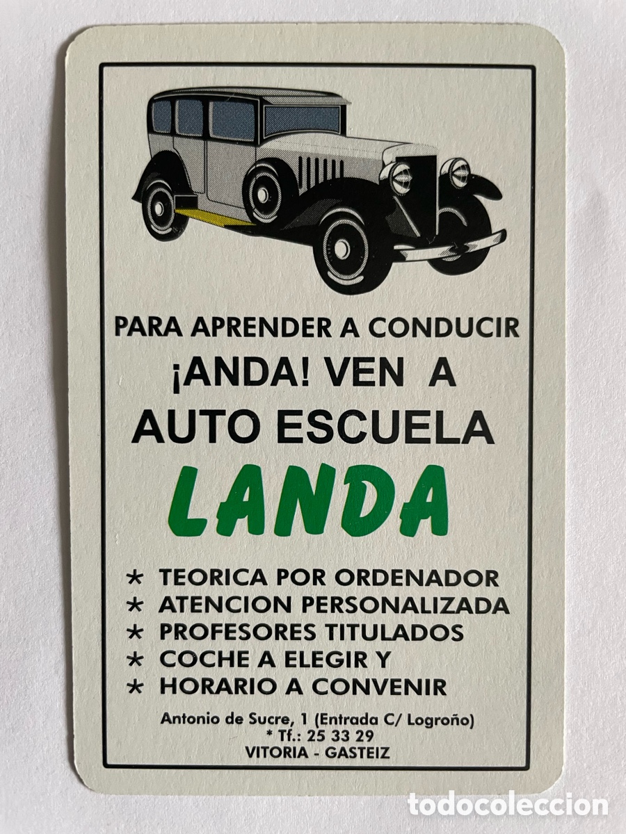 Coleccionismo Calendarios: calendario Fournier 1997, auto escuela Landa