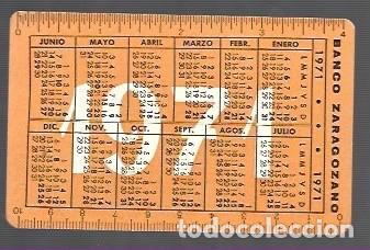 Collezionismo Calendari: CALENDARIO CON PUBLICIDAD DE BANCO ZARAGOZANO DEL A&Ntilde;O 1971 Y 1972