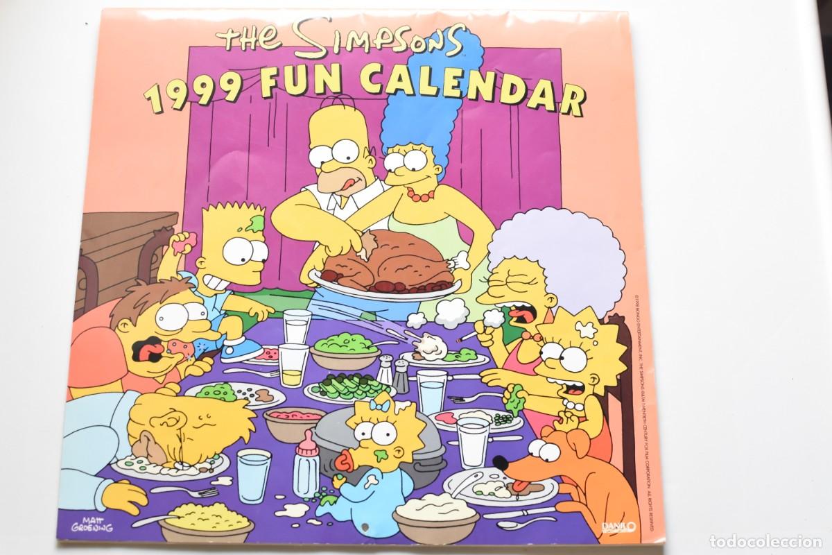 Coleccionismo calendarios: CALENDARIO DE PARED DE 1999 DE LOS SIMPSONS - Foto 1