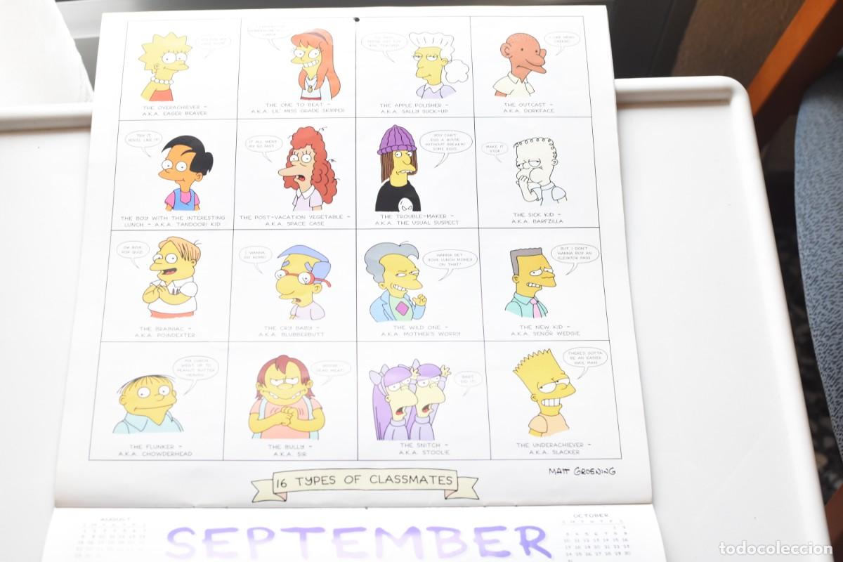 Coleccionismo calendarios: CALENDARIO DE PARED DE 1999 DE LOS SIMPSONS - Foto 4