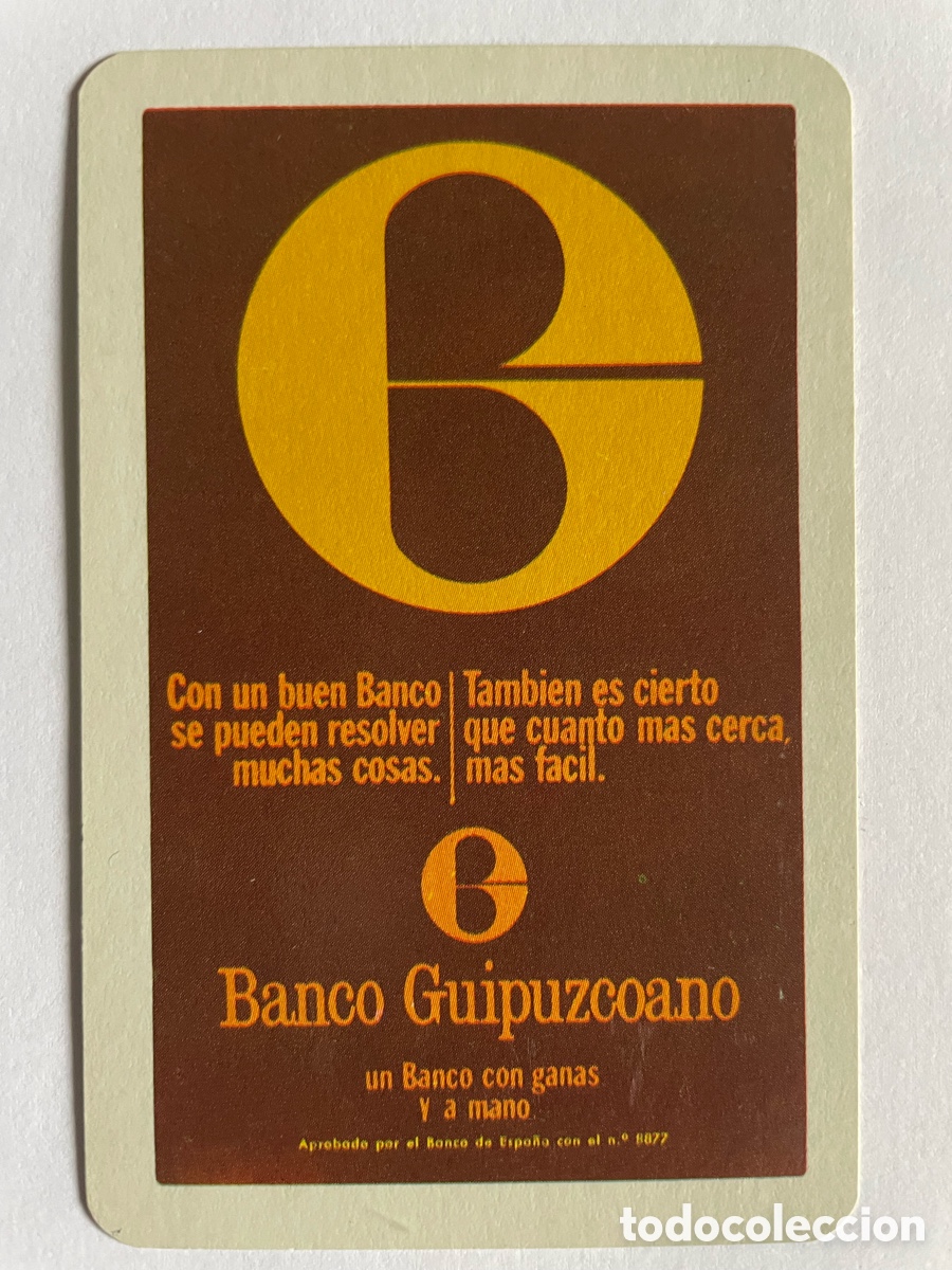 Coleccionismo Calendarios: calendario Fournier 1974, Banco Guipuzcoano