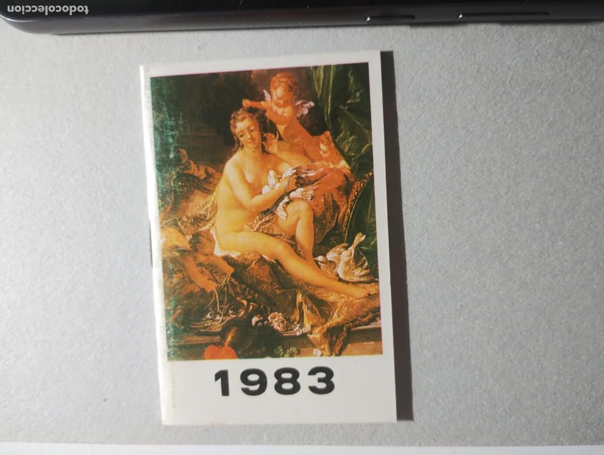 Colecionismo Calend&aacute;rios: Calendario Agenda 1983. Boucher La toilette de Venus. Publicidad tejidos Crespo Almer&iacute;a.