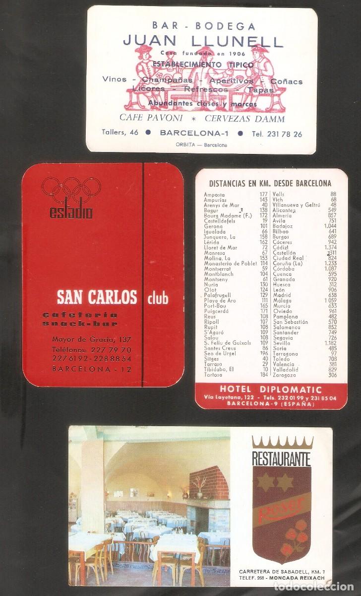 Coleccionismo calendarios: 4 CALENDARIOS DE BOLSILLO A&Ntilde;OS 1966 - 1969 HOSTELER&Iacute;A - CATALU&Ntilde;A - VER FOTO REVERSOS