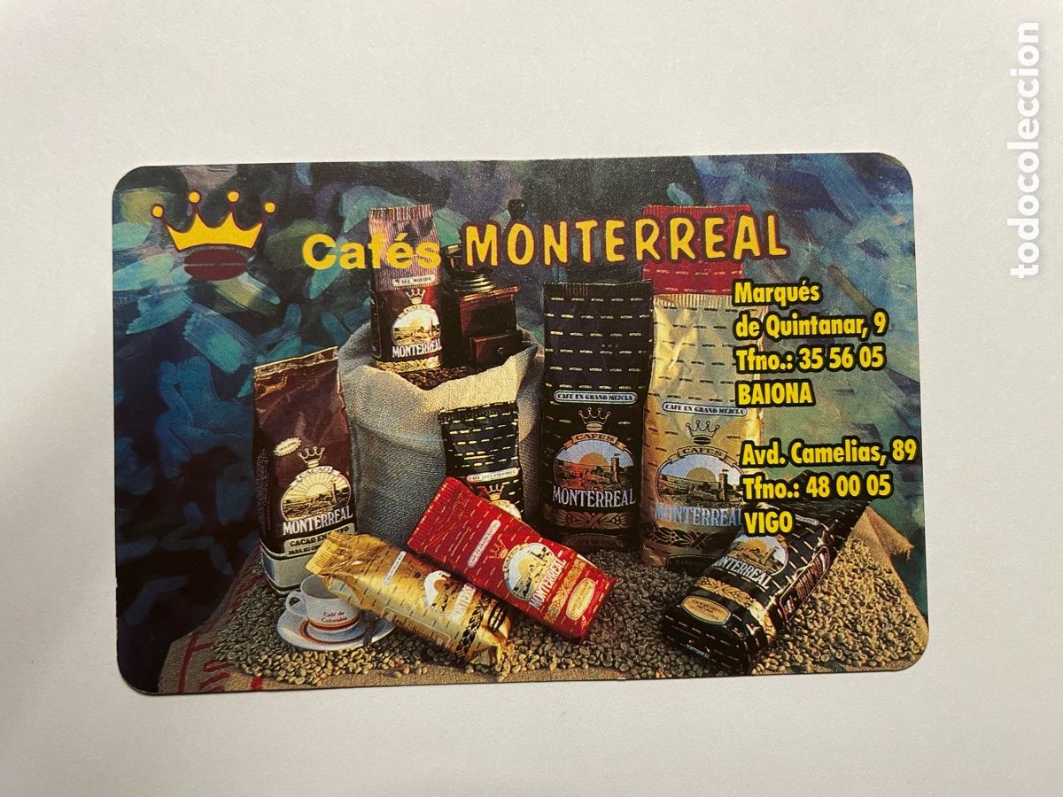 Coleccionismo Calendarios: Calendario Fournier 1997, caf&eacute;s Monterreal