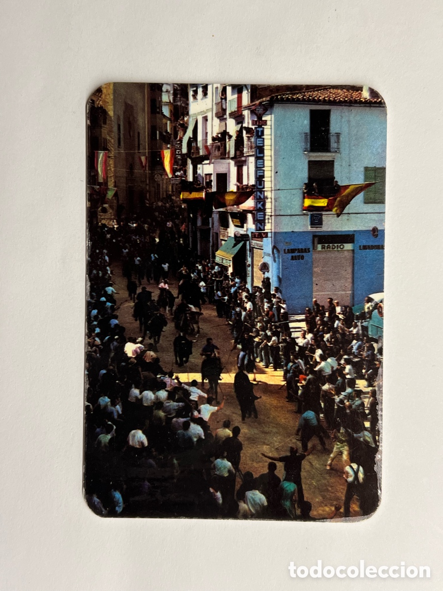 Coleccionismo calendarios: SEGORBE. Entrada de Toros. Calendario (a.1975) Publicidad Papeler&iacute;a Tenas