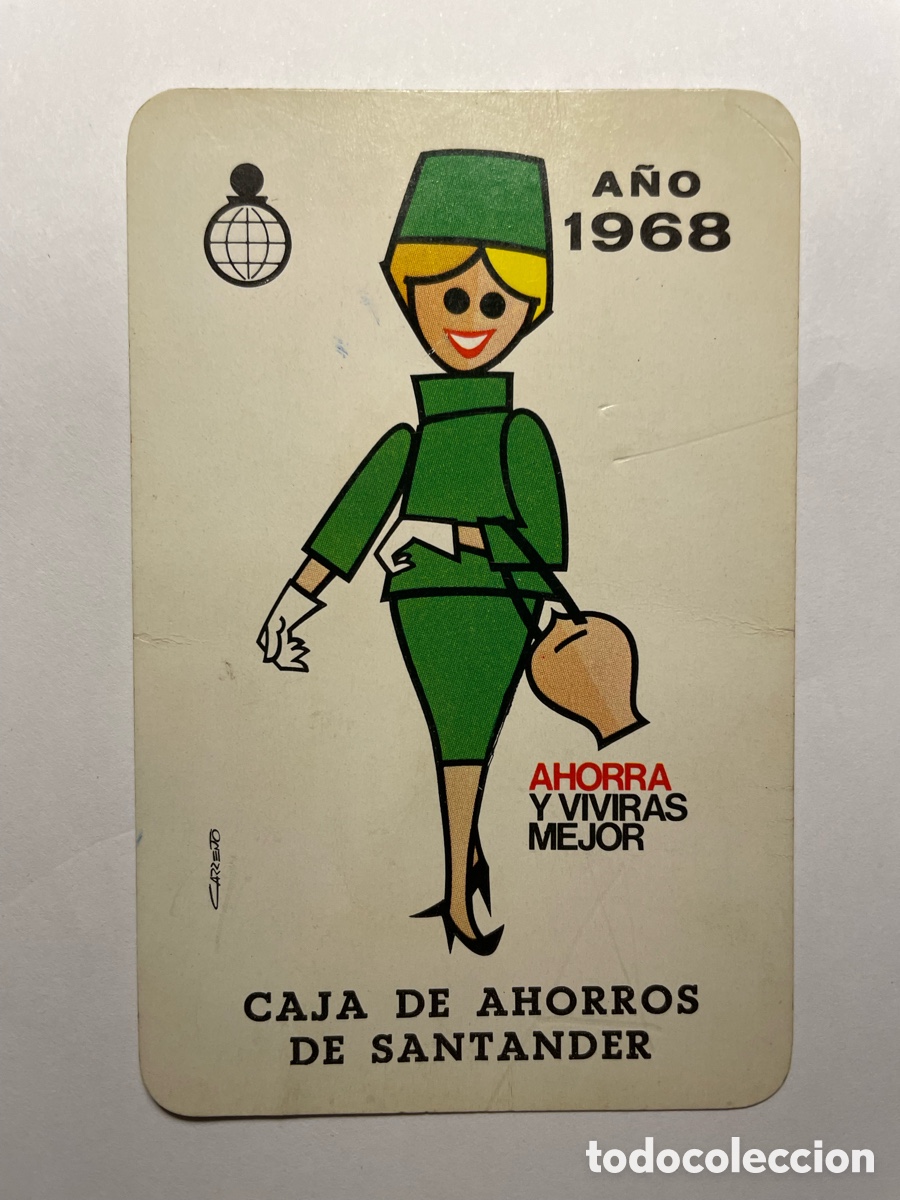Coleccionismo Calendarios: Calendario Fournier 1968, Caja Ahorros de Santander