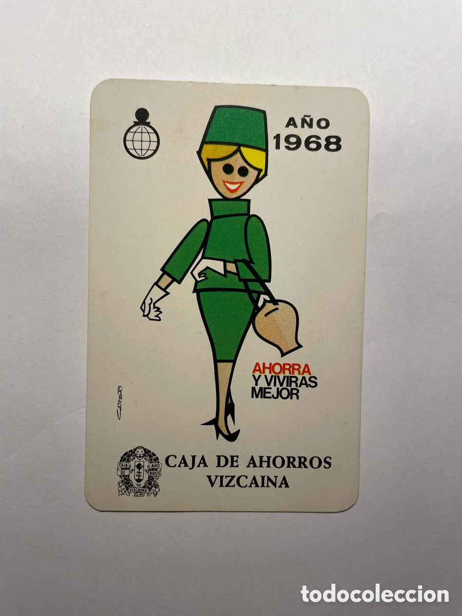 Coleccionismo Calendarios: calendario Fournier 1968, Caja de Ahorros Vizca&iacute;na