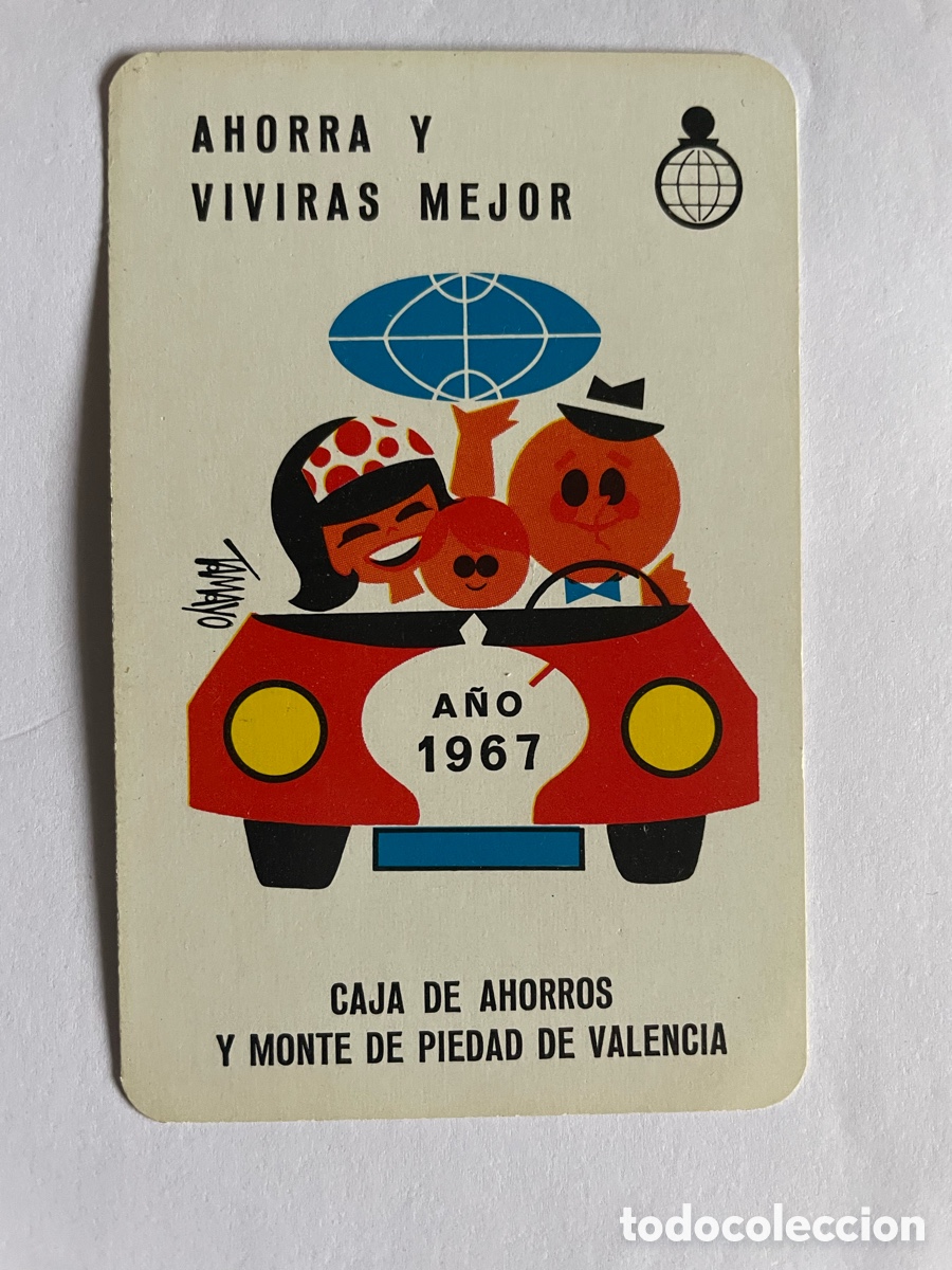 Coleccionismo Calendarios: Calendario Fournier 1967, Caja Ahorros de Valencia