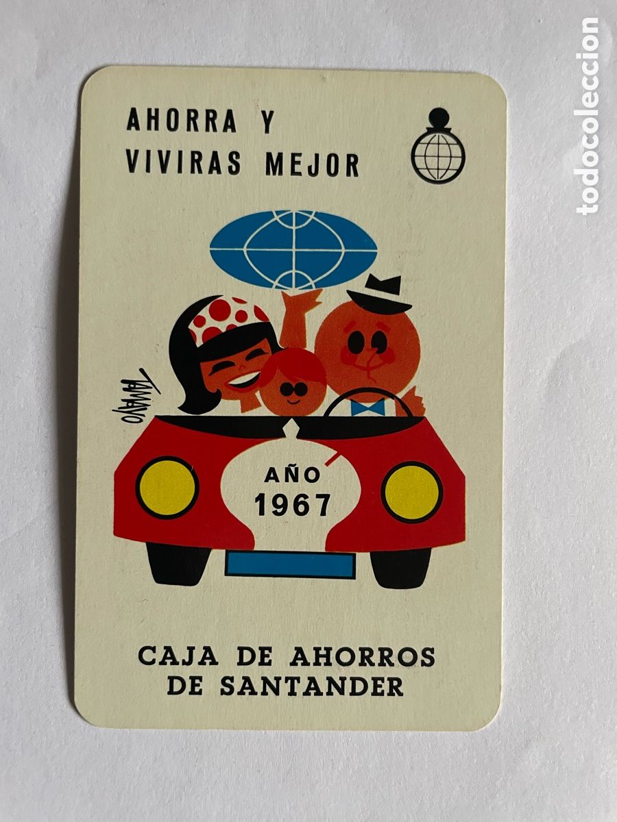 Coleccionismo Calendarios: Calendario Fournier 1967, Caja Ahorros de Santander
