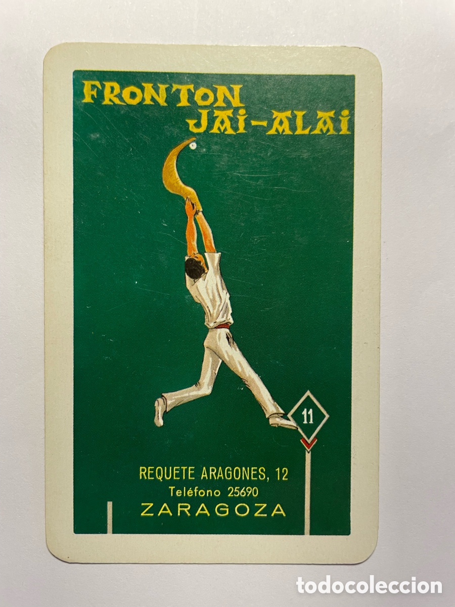 Coleccionismo Calendarios: Calendario Fournier 1966, Fronton Jai Alai de Zaragoza