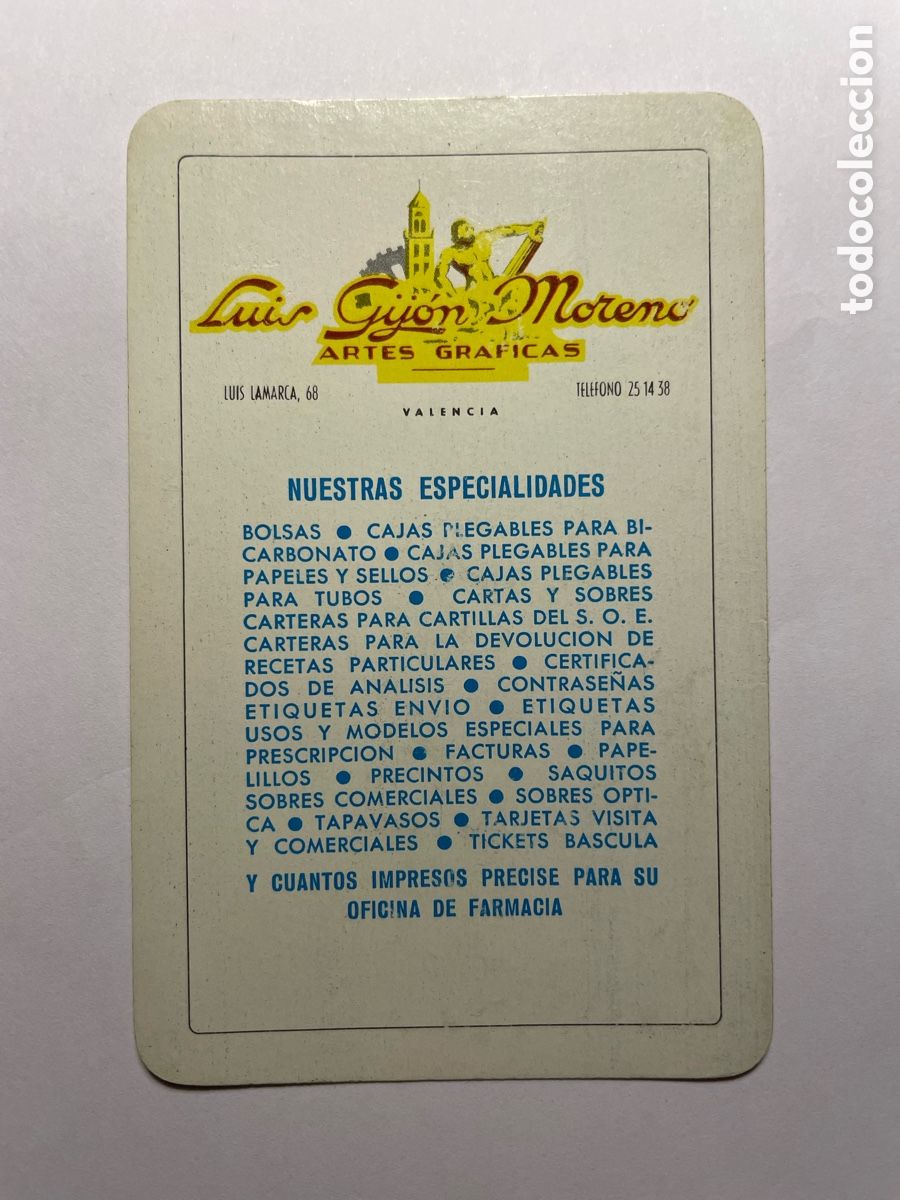 Coleccionismo Calendarios: Calendario Fournier 1964, Luis Gij&oacute;n Moreno