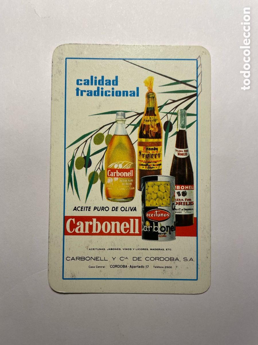 Collectionnisme Calendriers: Calendario Fournier 1964, aceite Carbonell