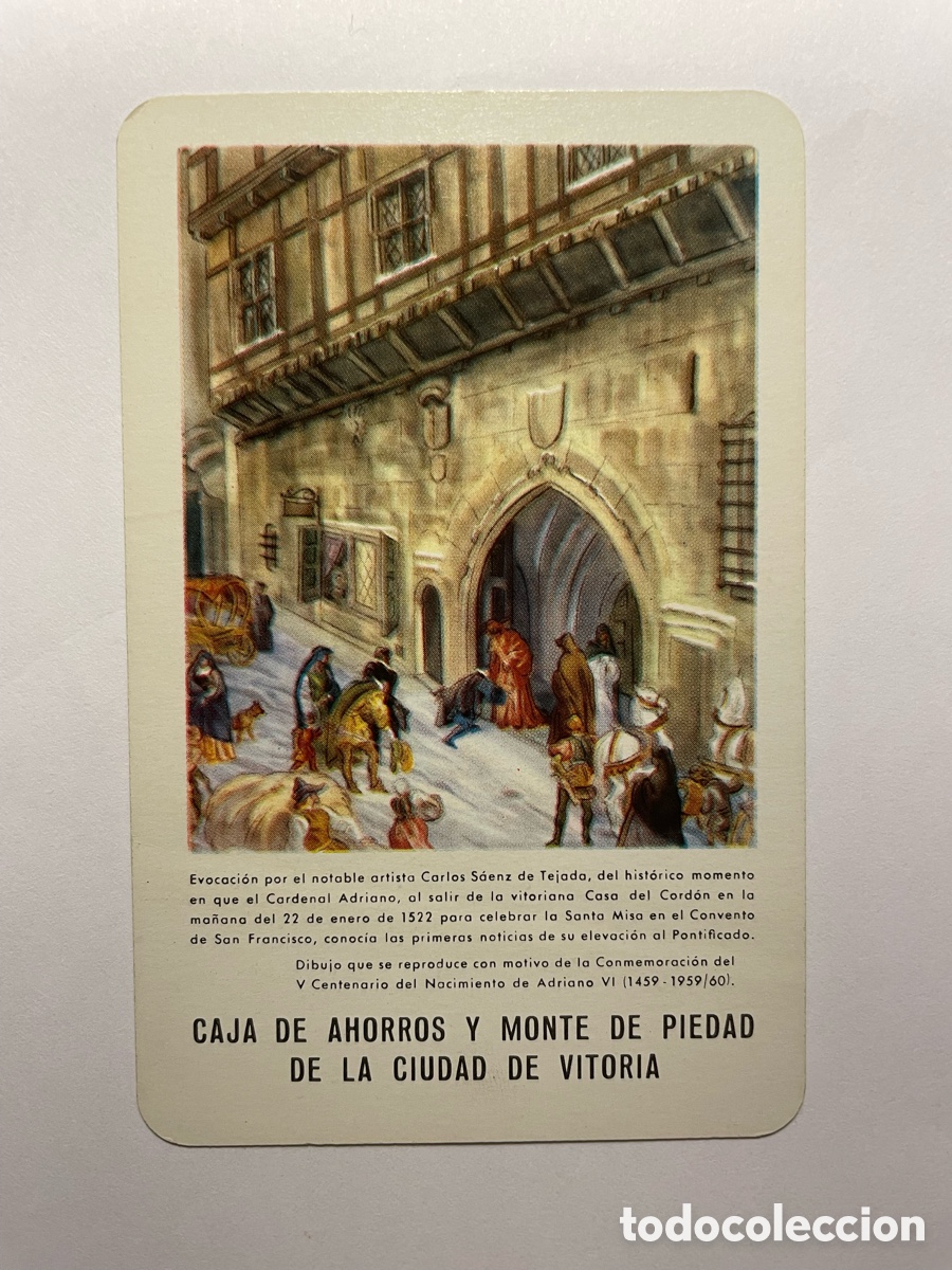 Colecionismo Calend&aacute;rios: calendario Fournier 1960, Caja Ahorros de Vitoria