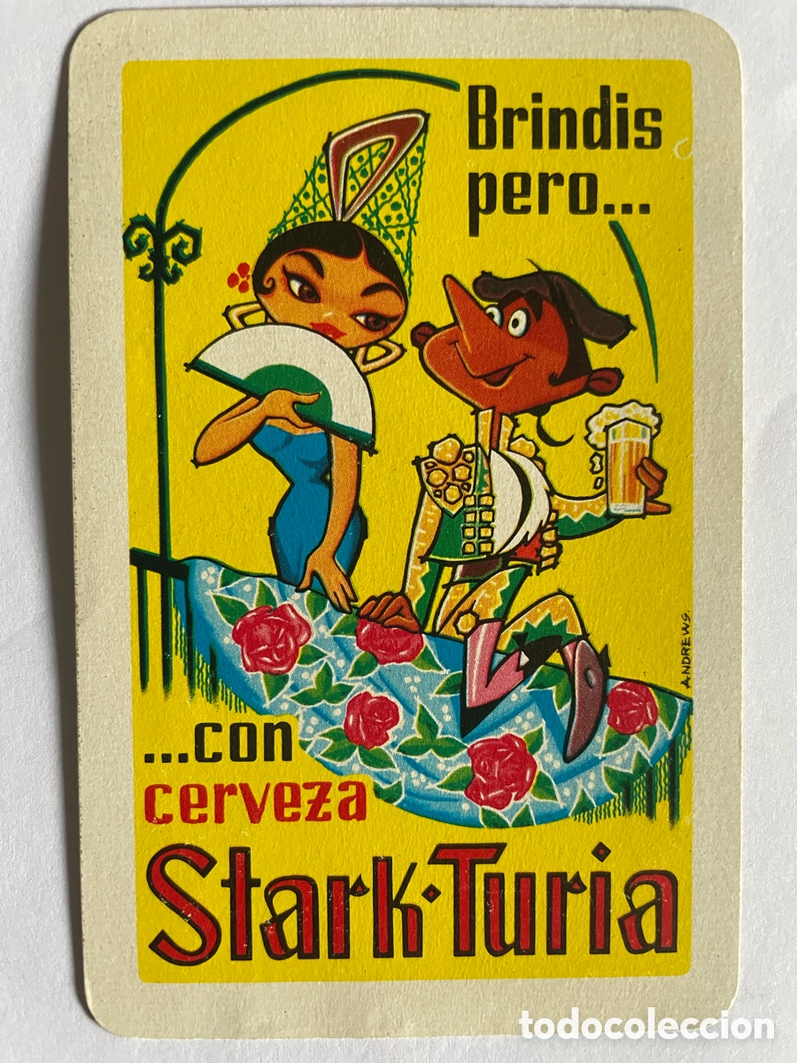 Colecionismo Calend&aacute;rios: Calendario Fournier 1963, cerveza Stark-Turia