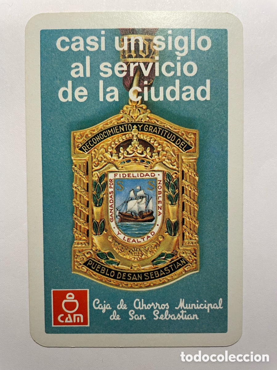 Coleccionismo Calendarios: Calendario Fournier 1976, Caja Ahorros Municipal de San Sebasti&aacute;n