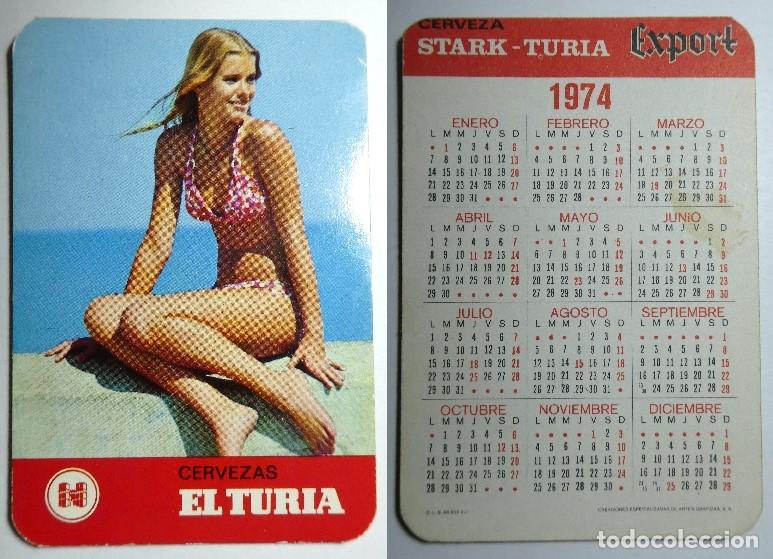Coleccionismo calendarios: CALENDARIO CERVEZAS EL TURIA , 1974