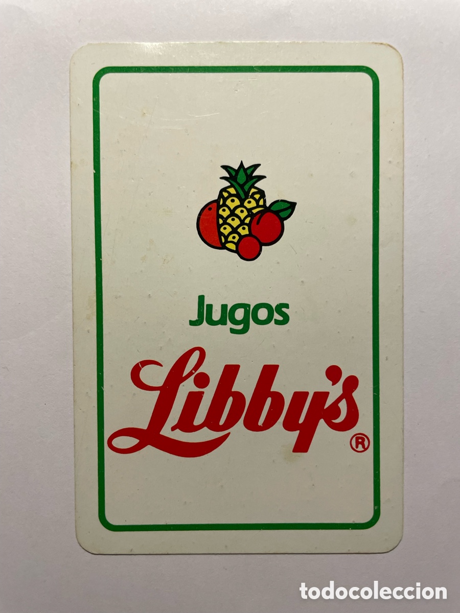 Coleccionismo Calendarios: calendario Fournier 1989, jugos Libbys