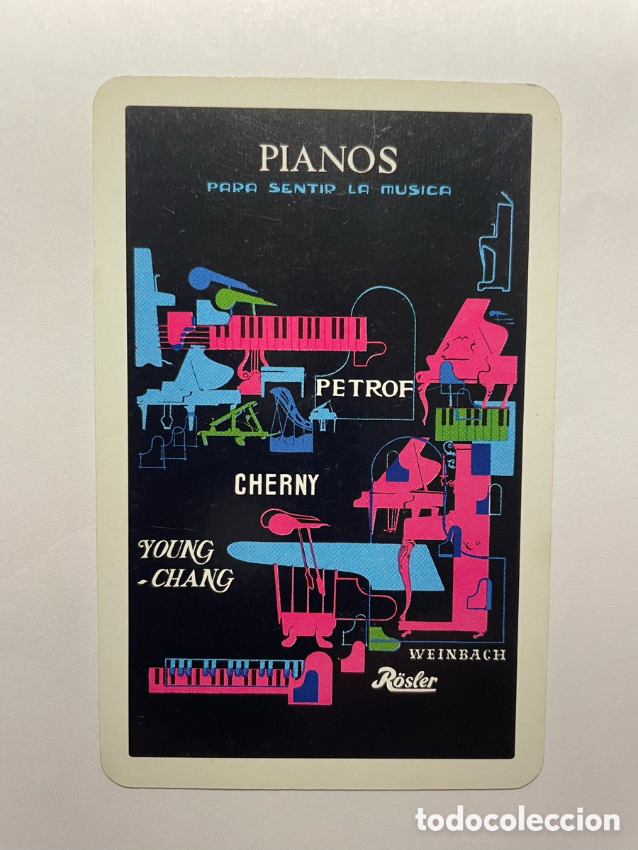 Coleccionismo Calendarios: Calendario Fournier 1989, pianos Petrof