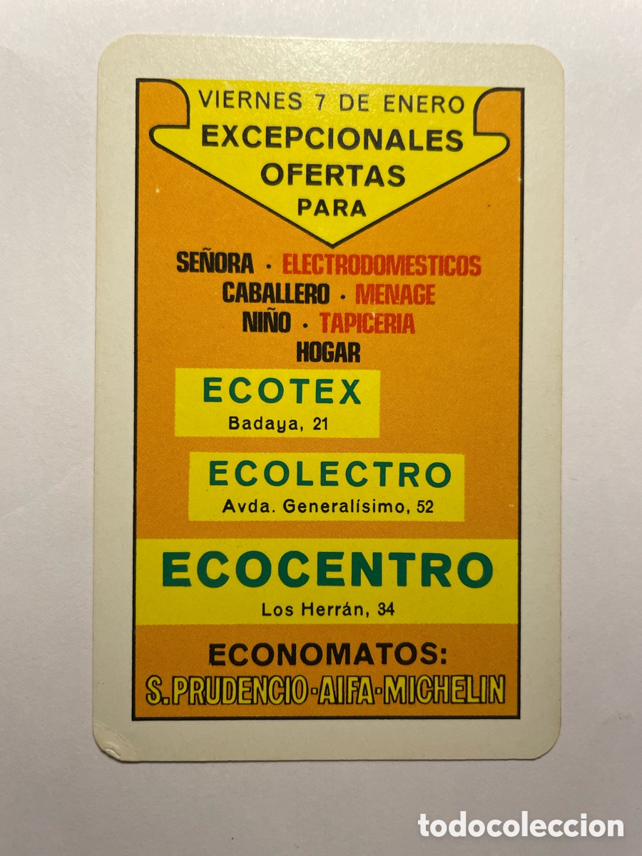 Coleccionismo Calendarios: calendario Fournier 1977, Ecotex