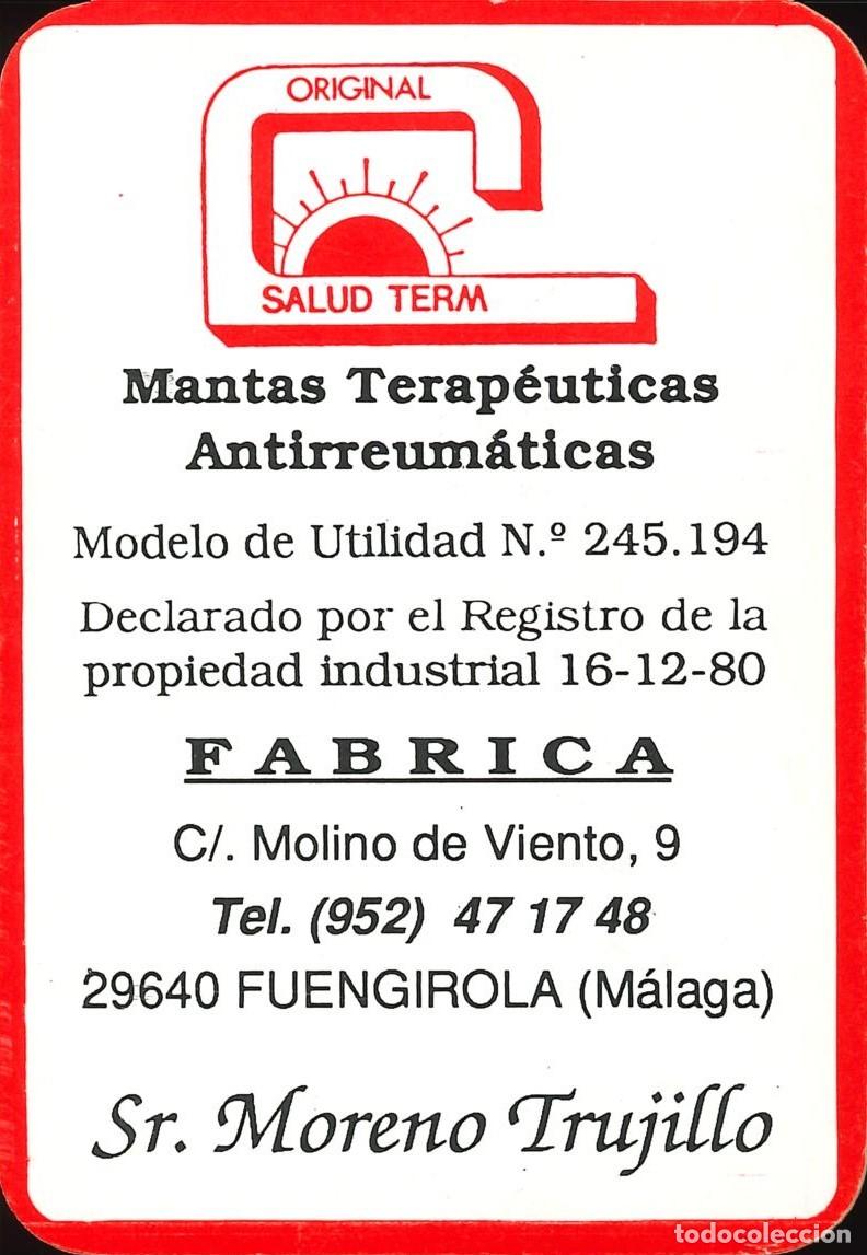 Coleccionismo calendarios: CALENDARIO PUBLICIDAD - MANTAS TERAPEUTICAS ANTIRREUMATICAS SALUD TERM - FUENGIROLA - A&Ntilde;O 1992