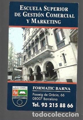 Colecionismo Calend&aacute;rios: Calendario de Publicidad de Escuela Superior de Gesti&oacute;n Comercial y Marketing Barcelona A&ntilde;o 1998