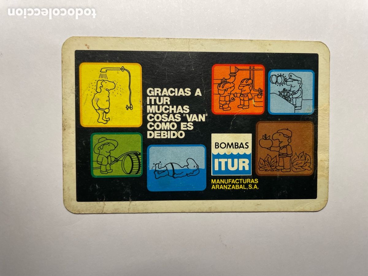 Coleccionismo Calendarios: Calendario Fournier 1977, Bombas Itur