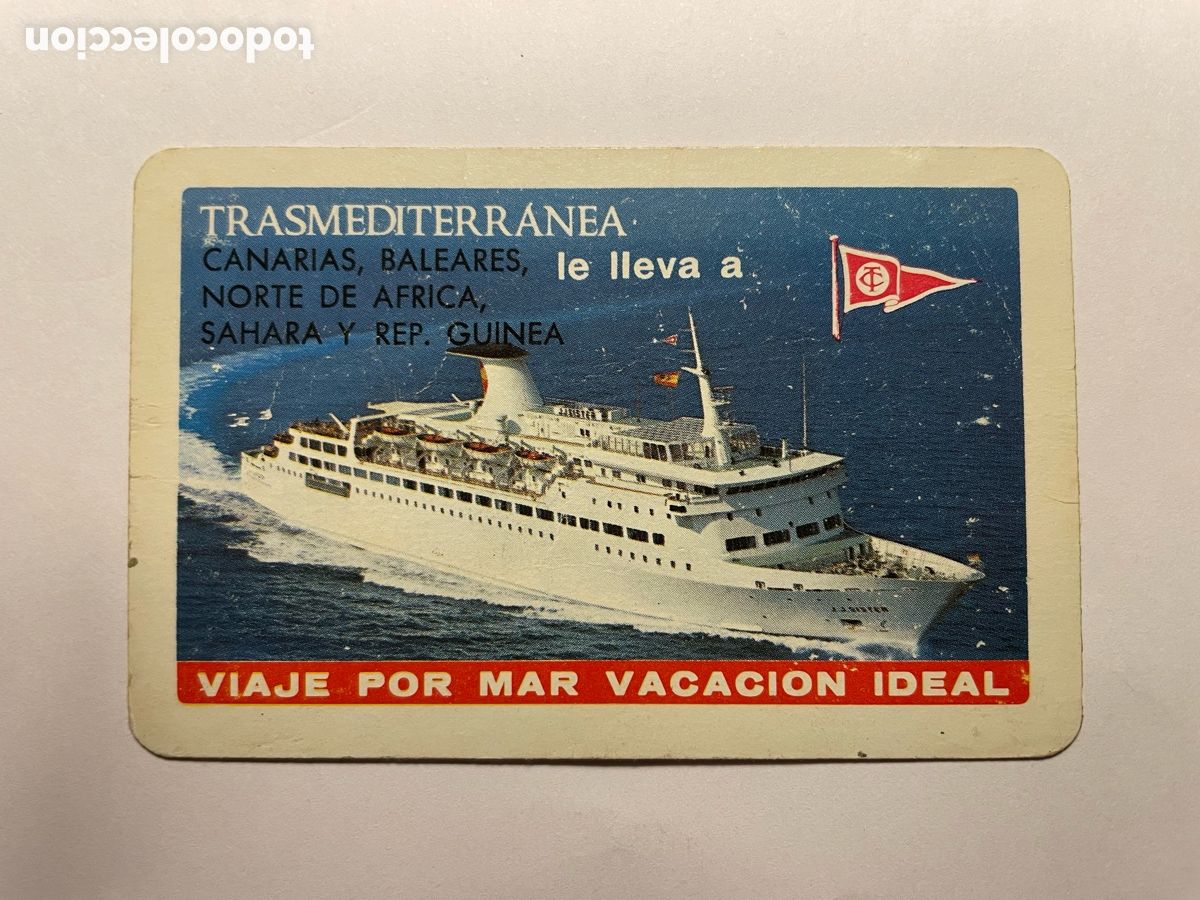 Coleccionismo Calendarios: Calendario Fournier 1977, Transmediterranea