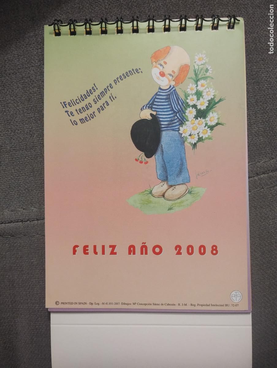 Colecionismo Calend&aacute;rios: Calendario a&ntilde;o 2008. Dibujos Concepci&oacute;n S&aacute;enz de Cabez&oacute;n.