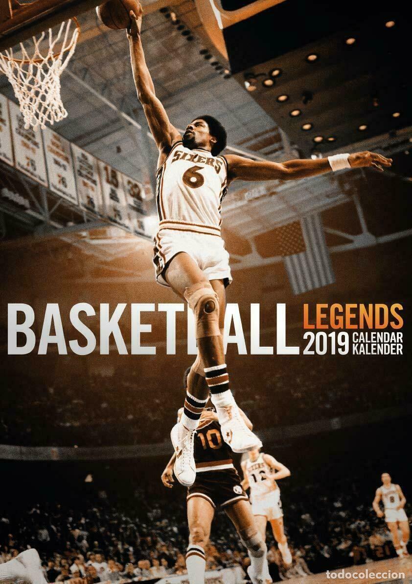 Coleccionismo calendarios: Calendario de pared &rdquo;Basketball Legends 2019&rdquo; - Leyendas de la NBA - Vintage y coleccionismo