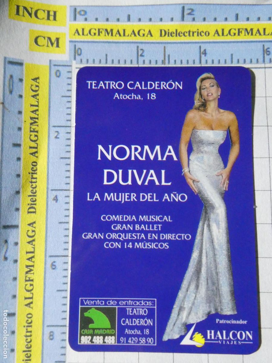 Collectionnisme Calendriers: CALENDARIO DE BOLSILLO. A&Ntilde;O 2001. ARTISTA VEDETTE NORMA DUVAL TEATRO CALDER&Oacute;N