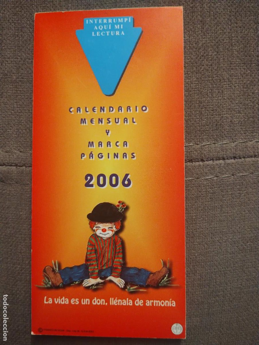Coleccionismo Calendarios: Calendario mensual y marca p&aacute;gina 2006 ilustraciones payasos Jema.