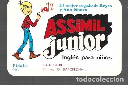Collectionnisme Calendriers: Calendario de publicidad de assimil junior del a&ntilde;o 1972