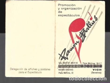 Collectionnisme Calendriers: CALENDARIO DE CON PUBLICIDAD DE PROMOCI&Oacute;N DE ESPECT&Aacute;CULOS OFICINA EN VICH DEL A&Ntilde;O 1973 - 1974